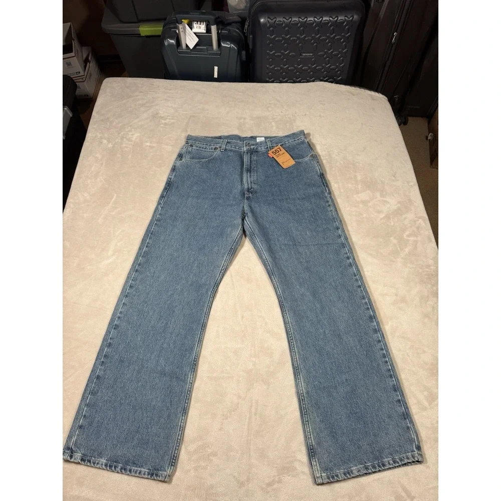 Vintage Levis 557 Jeans Size 36x30 Blue Realaxed Boot Fit DEADSTOCK NWT
